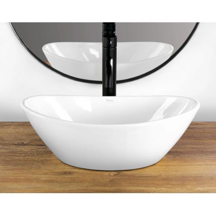 REA-U6802 - Umivaonik na ploču KATE 27x45 cm keramika/sjajna bela