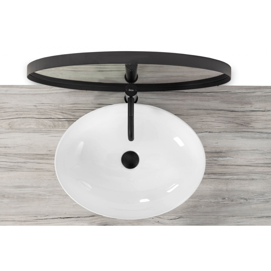 REA-U8198 - Nadgradni umivaonik CAROLA SLIM 39x51,5 cm keramika/sjajna bela