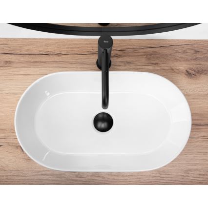 REA-U9108 - Umivaonik na ploču LAYLA 30x53 cm keramika/sjajna bela