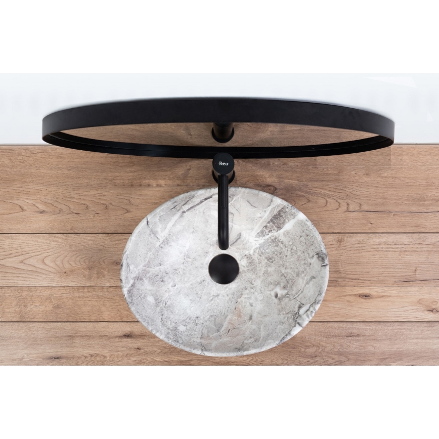 REA-U9908 - Nadgradni umivaonik SOFIA 34,5x41 cm keramika/imitacija kamena