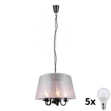 Reality - LED luster na lancu CIMA 5xE14/40W/230V siva
