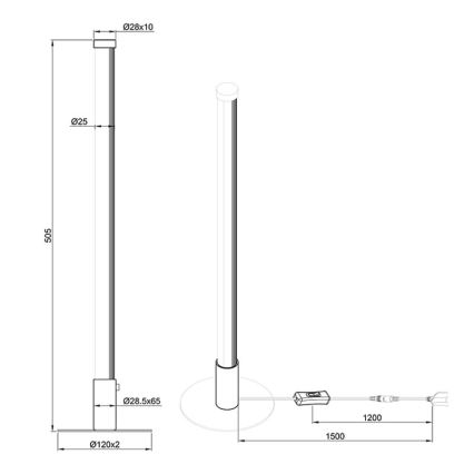 Reality - LED prigušiva stona lampa SMARAGD LED/6W/230V 3000-6000K Wi-Fi