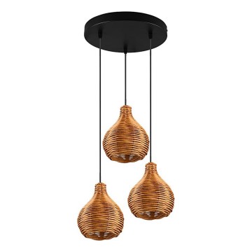 Reality - Luster na sajli SPROUT 3xE14/40W/230V braon/ratan