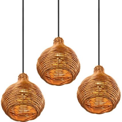 Reality - Luster na sajli SPROUT 3xE14/40W/230V braon/ratan