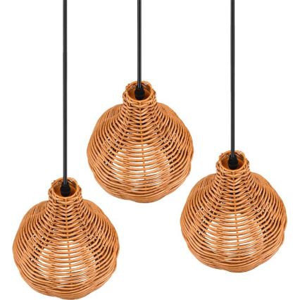 Reality - Luster na sajli SPROUT 3xE14/40W/230V braon/ratan