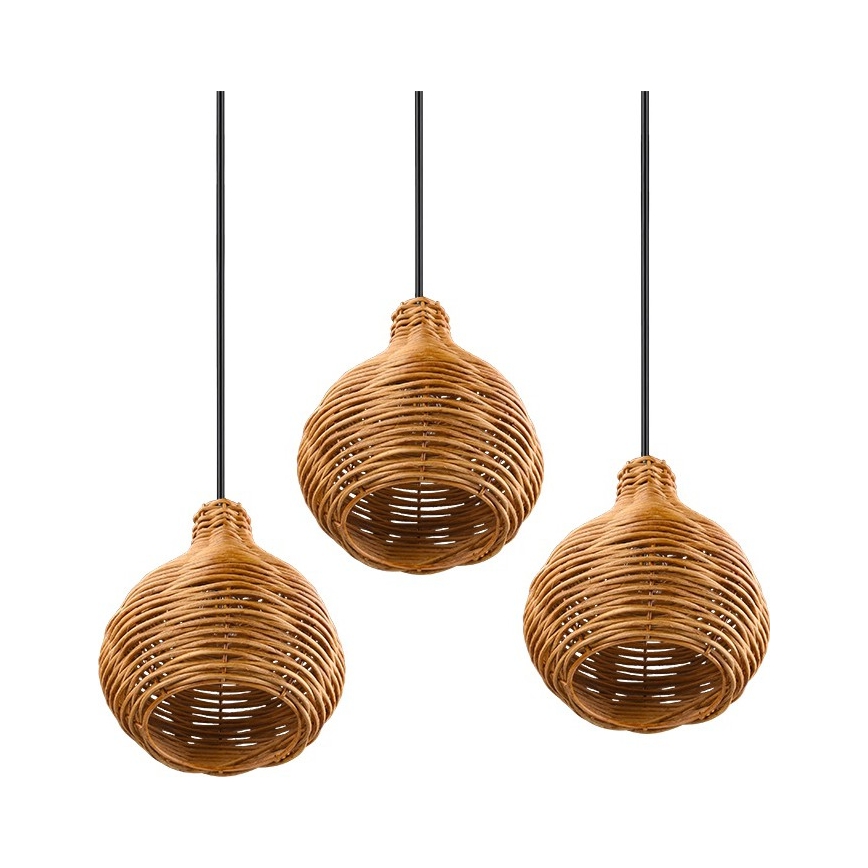 Reality - Luster na sajli SPROUT 3xE14/40W/230V braon/ratan