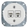 Reblig - Porcelanska retro Ethernet utičnica bez okvira 2x CAT.5E bela
