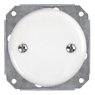 Reblig - Porcelanska retro maska za elektroinstalaciju, bela