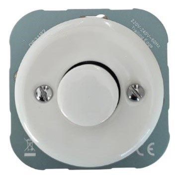 Reblig - Porcelanska retro prigušiva bez okvira 250V/10A bela