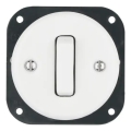 Reblig - Porcelanski retro jednostavan prekidač sa ramom br. 6, beo