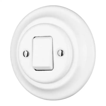 Reblig - Porcelanski retro okvir, jednostavan, beo