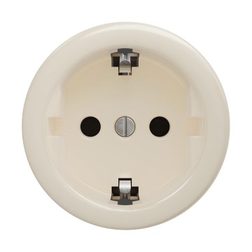 Reblig - Retro kućna utičnica bez okvira SCHUKO 230V/16A, bež
