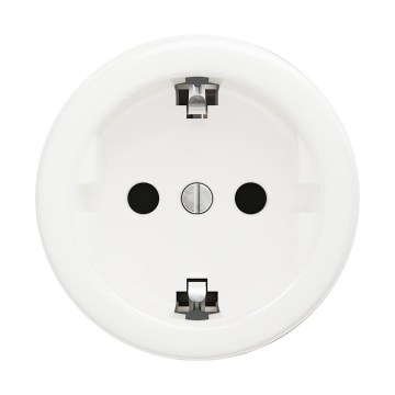 Reblig - Retro kućna utičnica bez okvira SCHUKO 230V/16A snežno bela