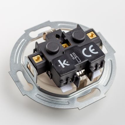 Reblig - Retro kućna utičnica sa ramom SCHUKO 230V/16A bež