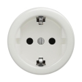 Reblig - Retro kućna utičnica SCHUKO bez okvira, 230 V/16 A, keramička, bela
