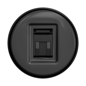 Reblig - Retro mrežna utičnica bez okvira antracit