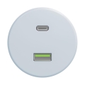 Reblig - Retro USB utičnica A+C bez okvira, plava