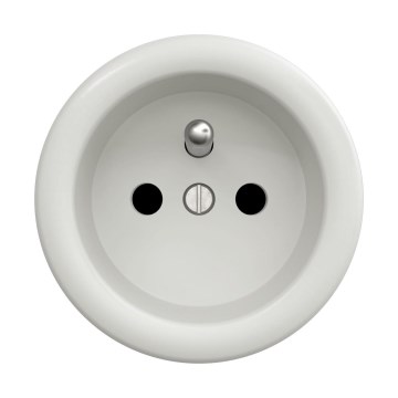 Reblig - Retro utičnica bez rama 230V keramička bela