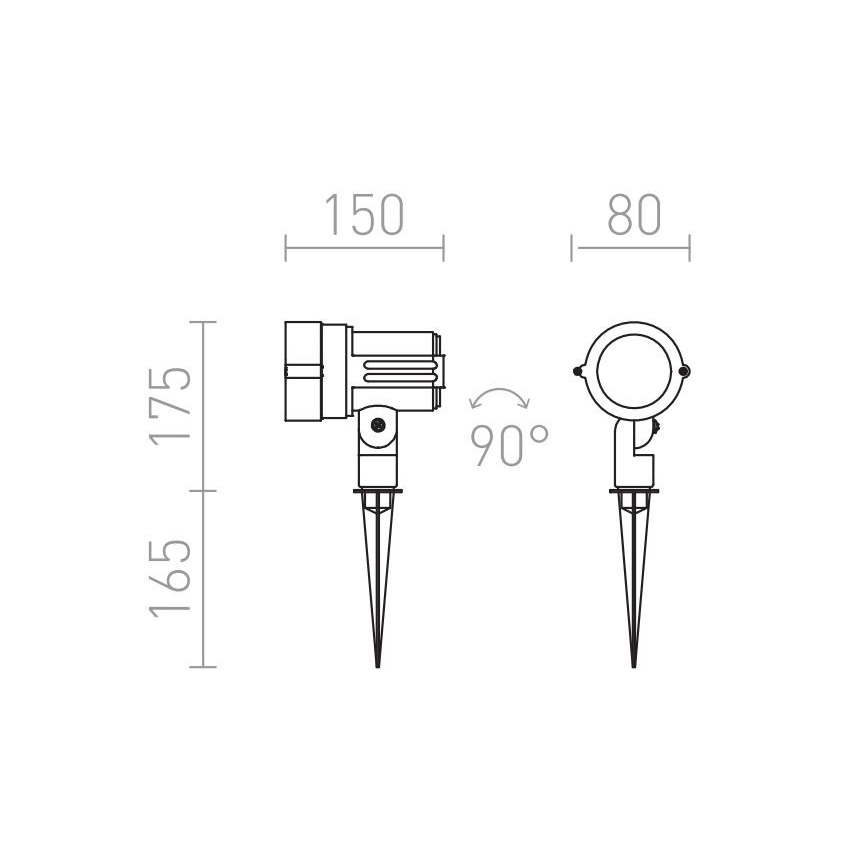 RED - Design Rendl - R10527 - LED spoljna svetiljka GARY LED/10W/230V IP65 siva