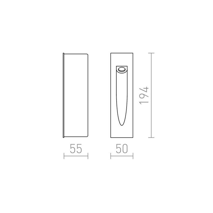 RED - Design Rendl - R10545 - LED spoljašnja ugradna svetiljka GAP LED/3W/230V IP54