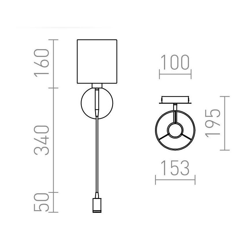 RED - Design Rendl - R10580 - LED zidna lampa VERSA 1xE27/42W/230V + LED/3W