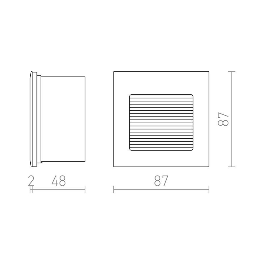 RED - Design Rendl - R10606 - LED ugradna svetiljka INTRO LED/1W/230V
