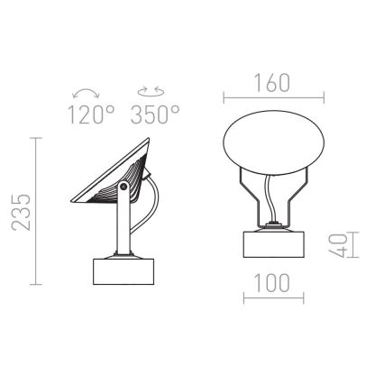 RED - Design Rendl - R11753 - LED Spoljašnja zidna svetiljka FOX LED/9W/230V IP65