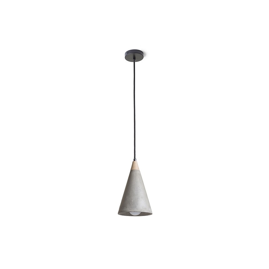 RED - Design Rendl - R12380 - Luster na sajli HEIDI 1xE27/28W/230V beton/drvo