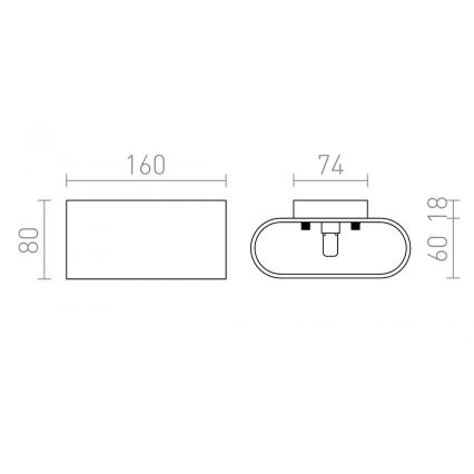 RED - Design Rendl - R12743 - Zidno svetilo MARIO 1xG9/33W/230V