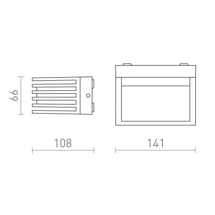 RED - Design Rendl - R13564 - LED spoljašnje zidno svetlo CLAIRE LED/6W/230V IP54