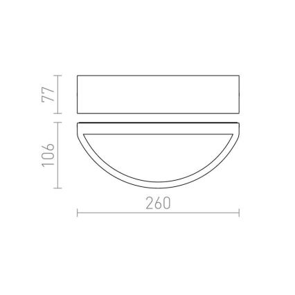 RED - Design Rendl - R10364 - Spoljašnje zidno svetlo LESA 1xE27/26W/230V IP54