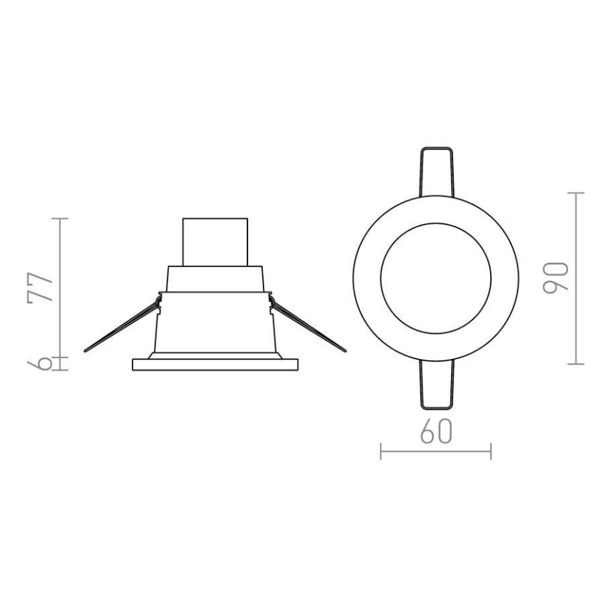 RED - R12659 - Ugradno plafonsko svetlo za kupatilo LEROY 1xGU5,3/35W/12V IP44