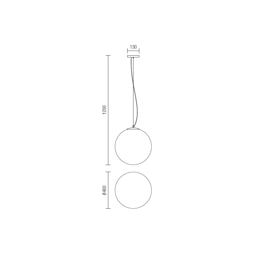 Redo 01-1066 - Luster na sajli OLA 2xE27/42W/230V Ø 40 cm