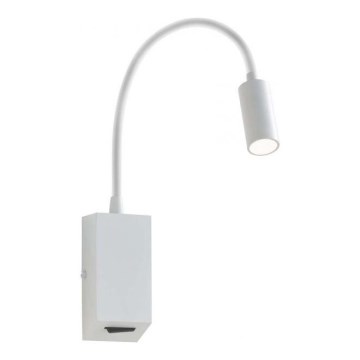 Redo 01-1193 - LED fleksibilna lampica HELLO LED/3W/230V bela