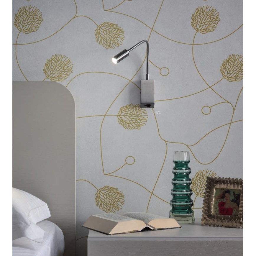 Redo 01-1195 - Fleksibilna LED lampica HELLO LED/3W/230V matni hrom