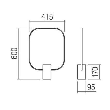 Redo 01-1227 - LED Prigušiva stona lampa DOM LED/21W/230V crna