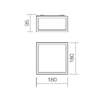 Redo 01-1236 - LED plafonsko svetlo za kupatilo EGO LED/12W/230V 18x18 cm IP44 sjajni hrom
