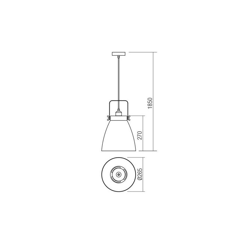 Redo 01-1311 - Luster na sajli ARNE 1xE27/42W/230V bela