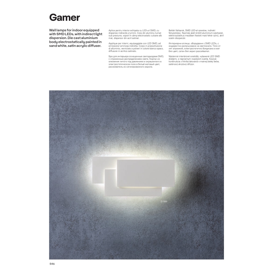 Redo 01-1444 - LED zidno svetlo GAMER LED/12W/230V