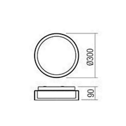 Redo 01-1453 - LED stropno svetlo za kupatilo NAJI LED/12W/230V prečnik 30 cm IP44