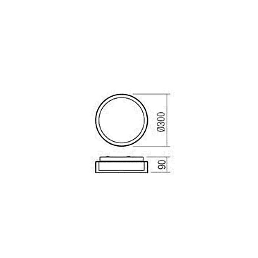Redo 01-1453 - LED stropno svetlo za kupatilo NAJI LED/12W/230V prečnik 30 cm IP44