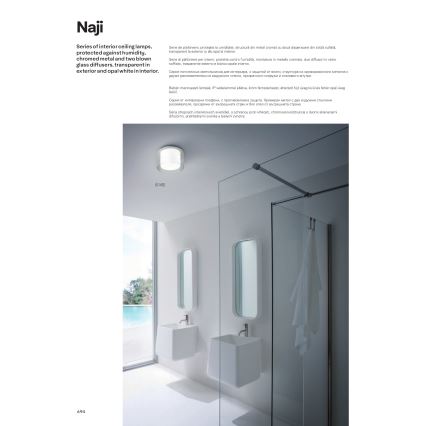 Redo 01-1454 - LED plafonsko svetlo za kupatilo NAJI LED/18W/230V, prečnik 35 cm, IP44