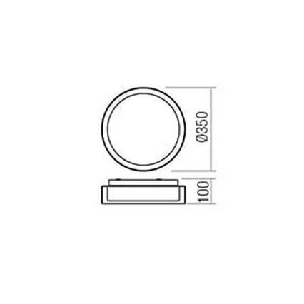 Redo 01-1454 - LED plafonsko svetlo za kupatilo NAJI LED/18W/230V, prečnik 35 cm, IP44