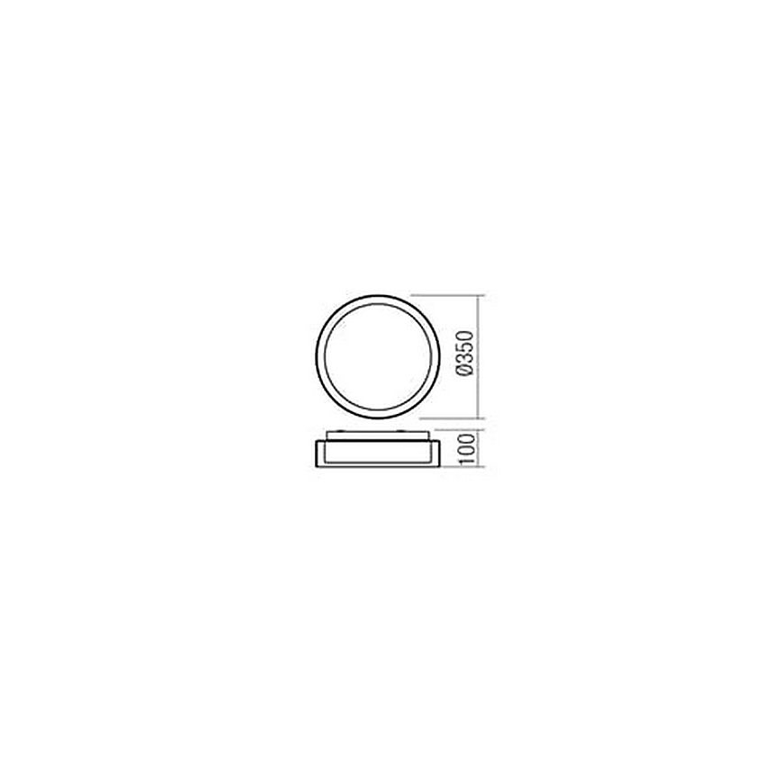Redo 01-1454 - LED plafonsko svetlo za kupatilo NAJI LED/18W/230V, prečnik 35 cm, IP44