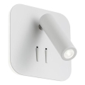 Redo 01-1491 - LED zidna svetiljka QUDA LED/6W/230V + LED/3W CRI 90 bela