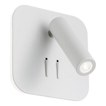 Redo 01-1491 - LED zidna svetiljka QUDA LED/6W/230V + LED/3W CRI 90 bela