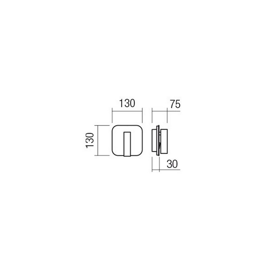 Redo 01-1491 - LED zidna svetiljka QUDA LED/6W/230V + LED/3W CRI 90 bela