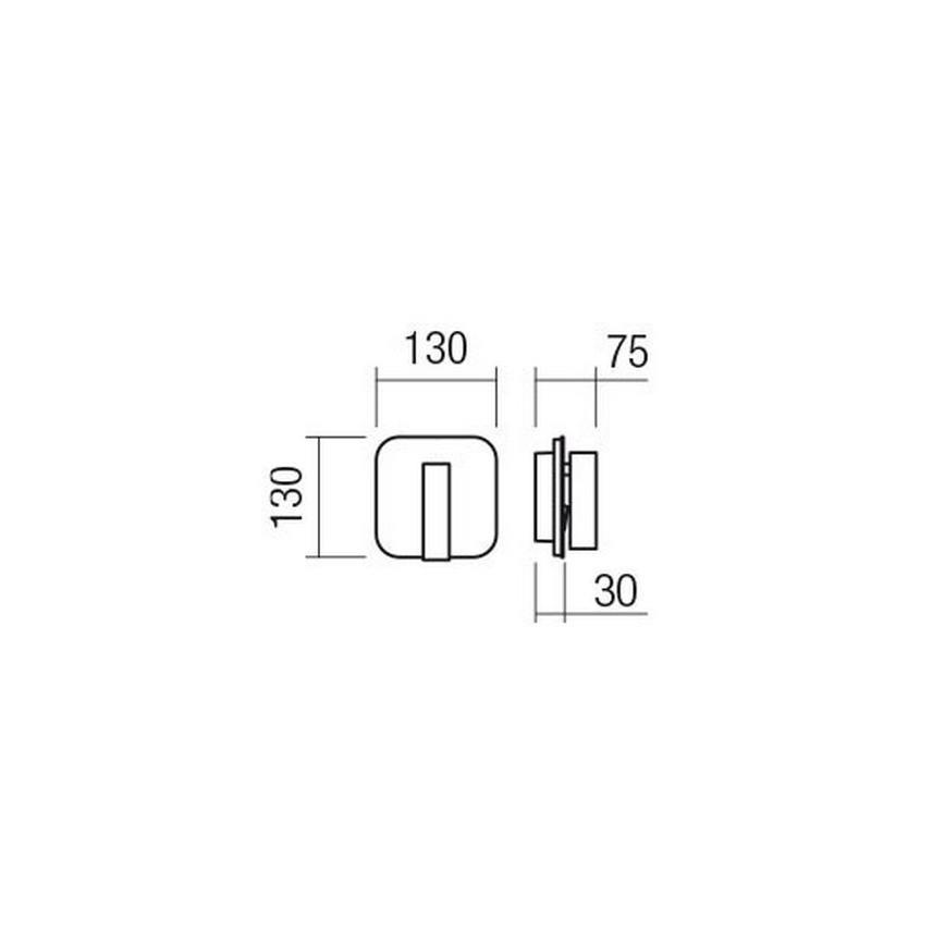 Redo 01-1492 - LED zidno svetlo QUDA LED/6W/230V + LED/3W CRI 90 crno