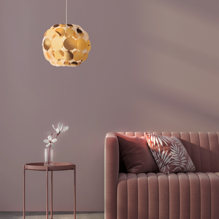Redo 01-1508 - Viseći luster na sajli ODEON 1xE27/42W/230V, prečnik 36 cm, zlatna
