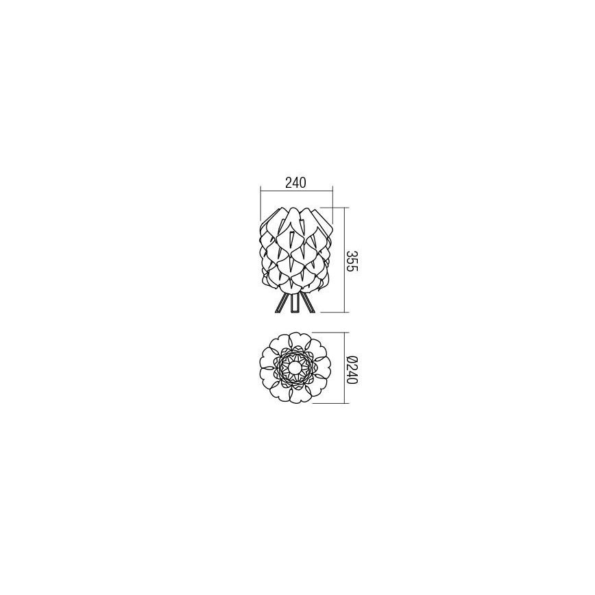 Redo 01-1523 - Stona lampa INBO 1xE27/28W/230V bela